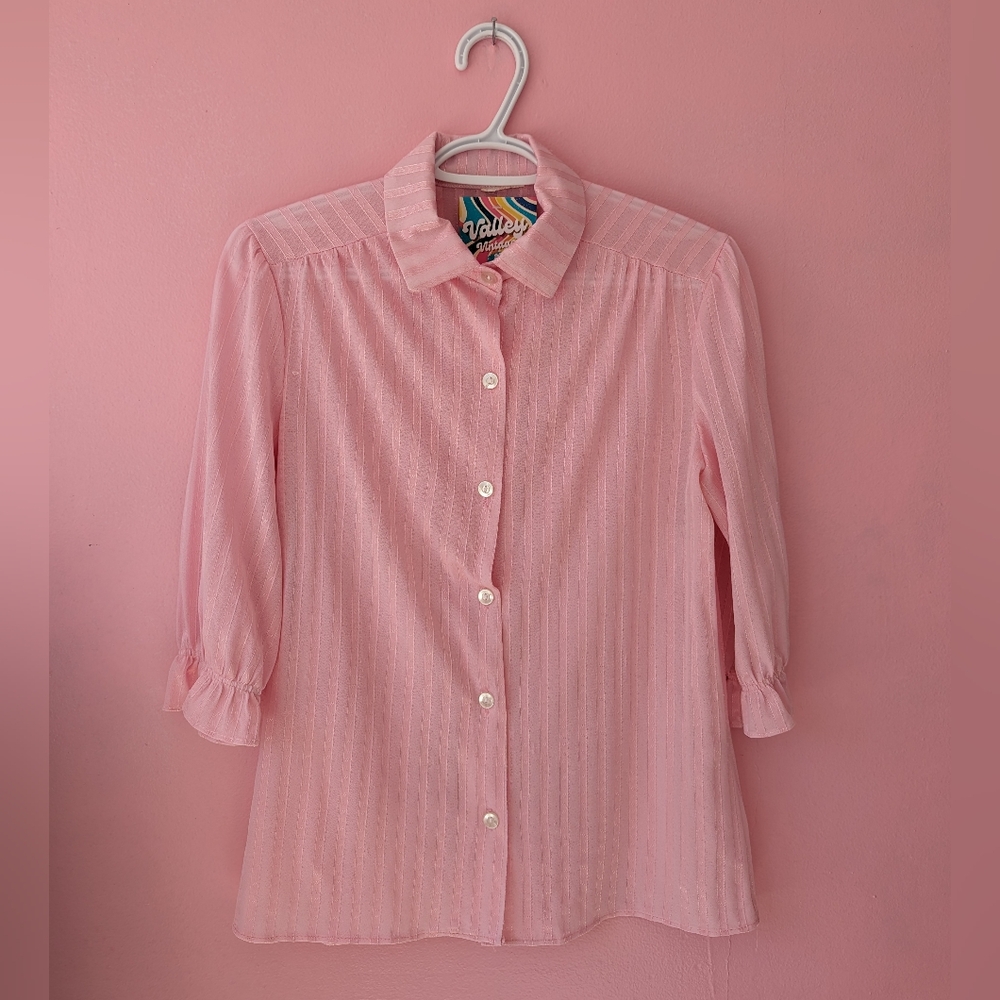 70s Pink Blouse